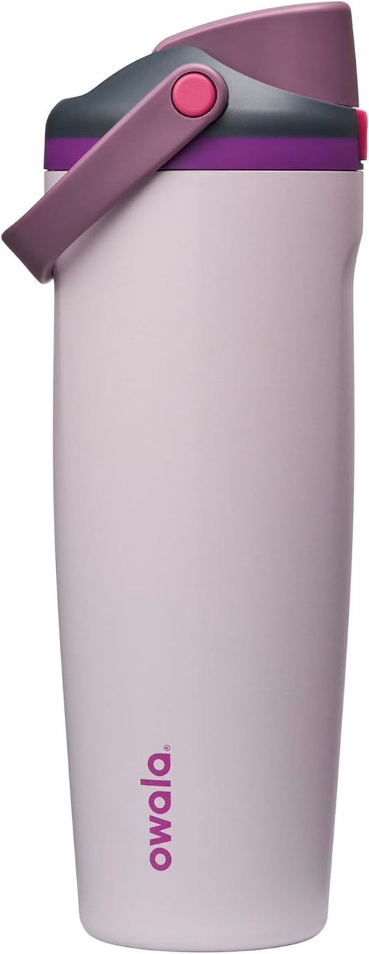 Owala FreeSip Sway Insulated Stainless Steel Water Bottle with Two-Way Spout, Built-in Straw and Bucket Handle - 887ml (30oz), Dreamy Field | Reusable, Leak Proof, BPA Free Double Walled Bottle