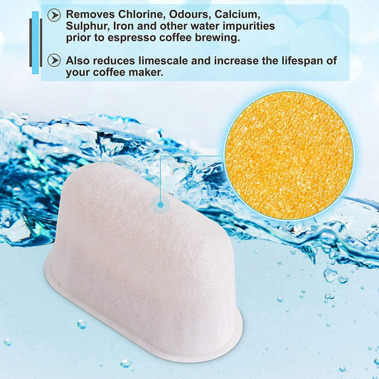 12-Pack Water Filters for Breville BES840 BES860 BES870 BES878 BES900 BES920 BEP920 BES980 BES990 BWF100, Ion Exchange Replacement for Coffee Machine Brewer Accessories