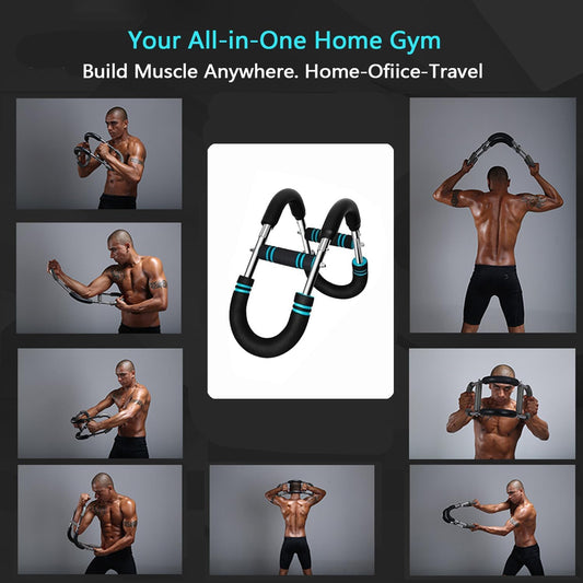 Twister Arm Exerciser Chest Workout,Portable Power Twister Bar,Muscular Strength Enhancer,Thigh Master Trainer Men,at Home Fitness Equipment