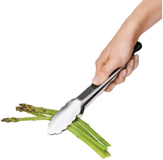 OXO Good Grips Lockable Stainless Steel Tongs, 23cm / 9-Inch