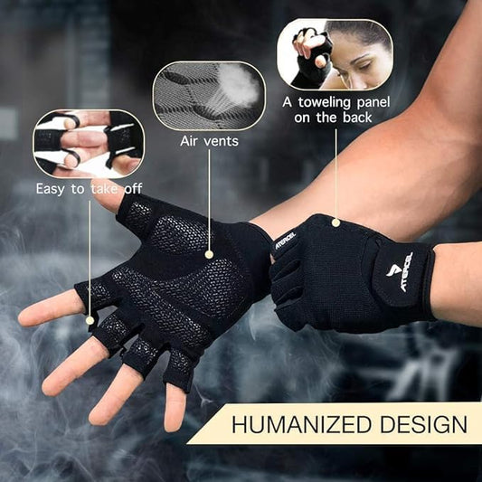 Atercel Workout Gloves, Best Exercise Gloves for Crossfit, Cycling, Gym, Training, Breathable & Snug fit, for Men & Women