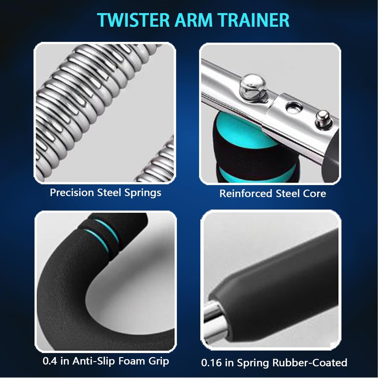 Twister Arm Exerciser Chest Workout,Portable Power Twister Bar,Muscular Strength Enhancer,Thigh Master Trainer Men,at Home Fitness Equipment