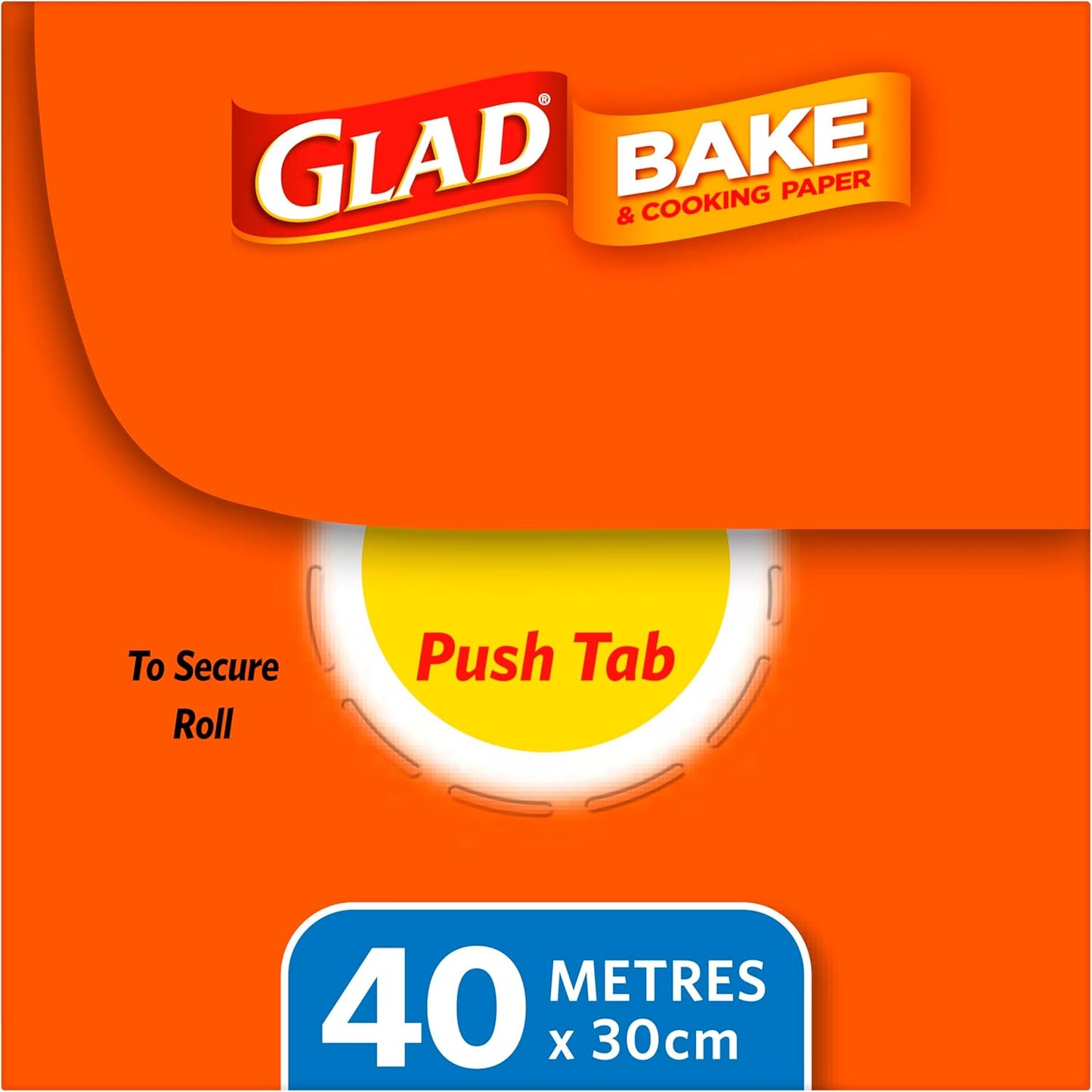 Glad Bake and Cooking Paper, 40 Metre Non-Stick Baking Paper from Glad for Everyday Use, 40m x 30cm, 1 Count
