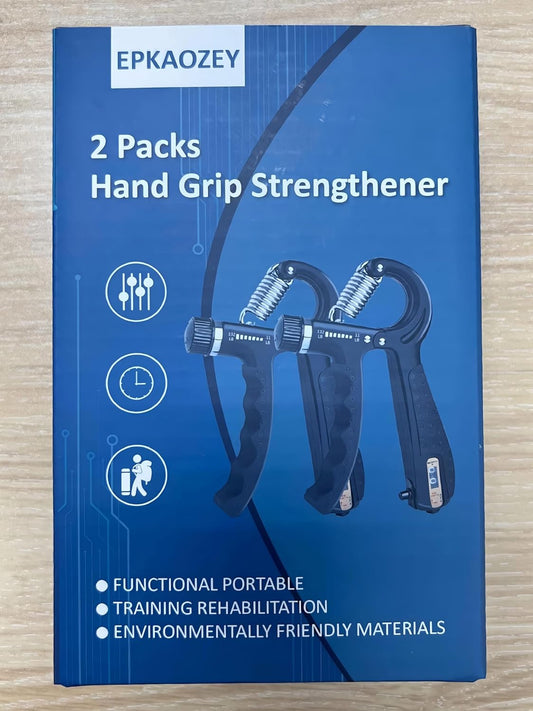 Hand Grip Strengthener, 2 Pack Grip Strength Trainer with Adjustable Resistance 11-132Lbs, Forearm Strengthener, Non-Slip Hand Gripper